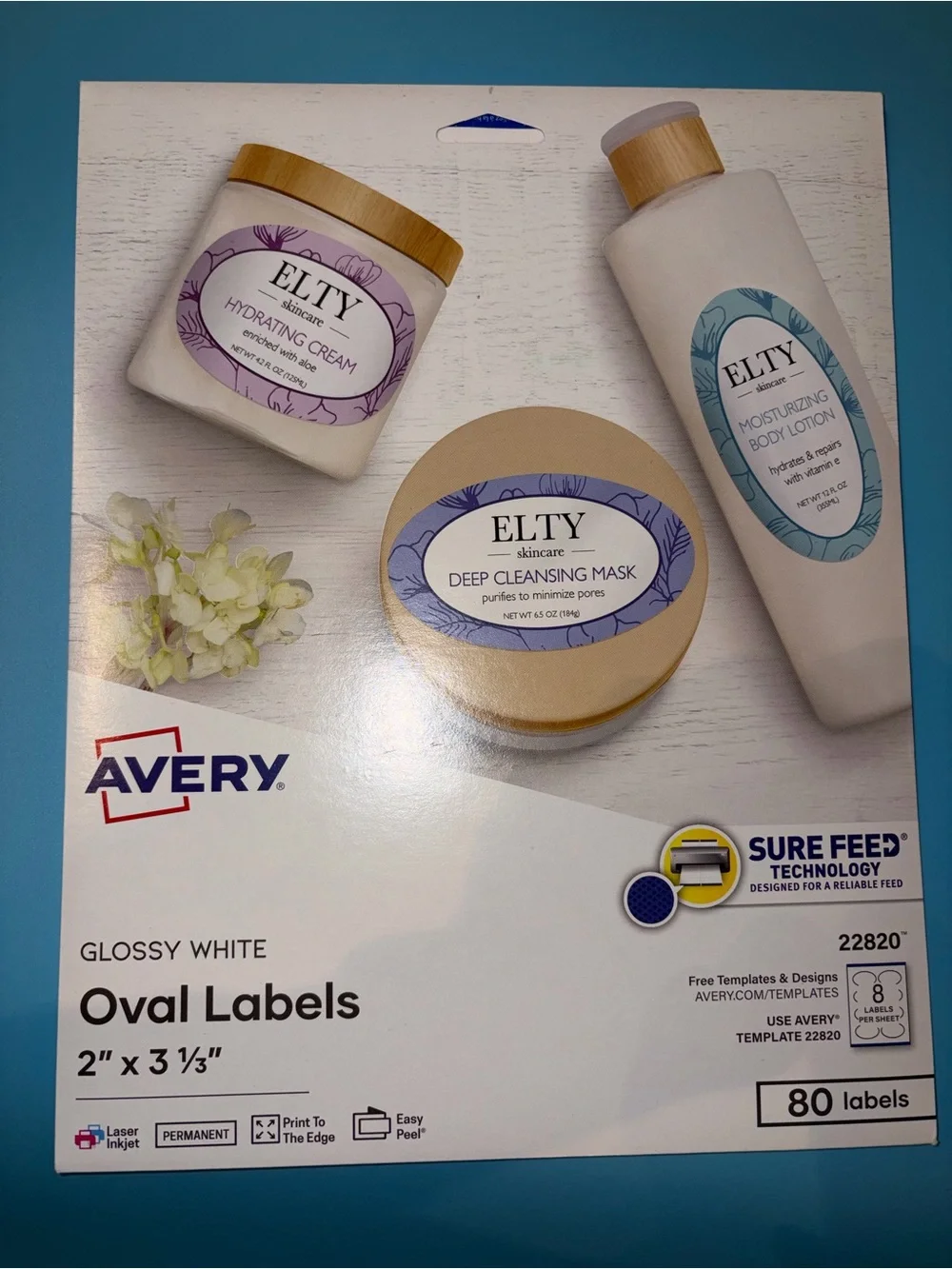 Avery Oval Labels Glossy White 80 Peel Labels Sealed DIY